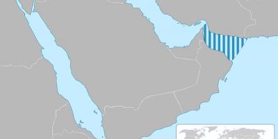 El golfo de Omán en el mapa