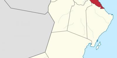 Muscat, Omán en el mapa