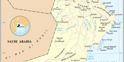 Omán mapa de carreteras
