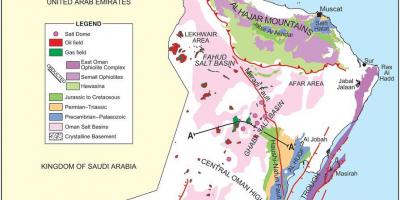 Mapa de Omán geología