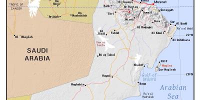 Mapa de Omán político