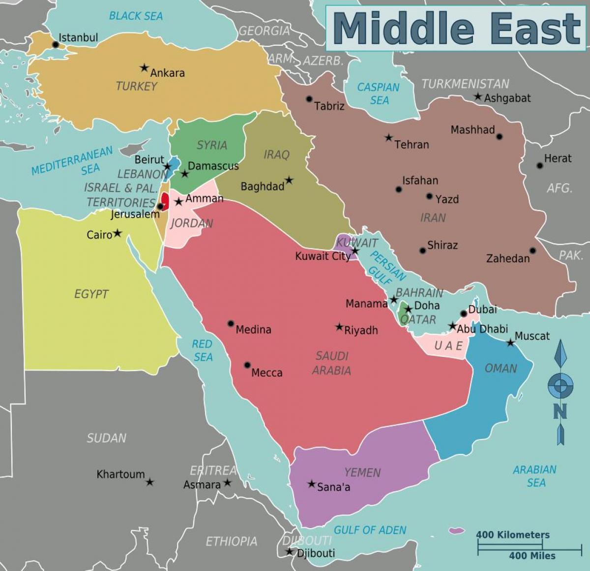 mapa de Omán mapa de oriente medio